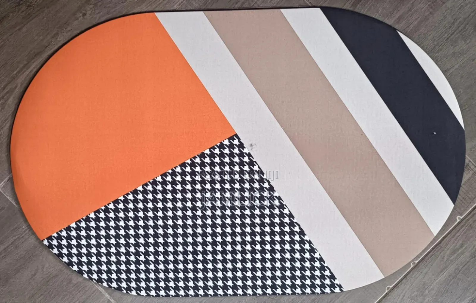 Oval Shaped 3d Rubber Bottom Doormat - Tr