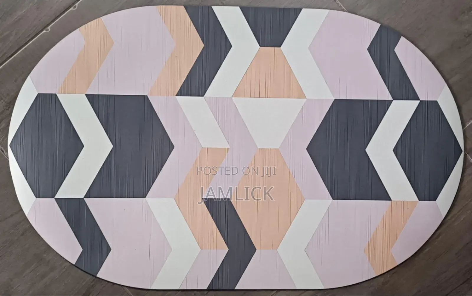 Oval Shaped 3d Rubber Bottom Doormat - Tr