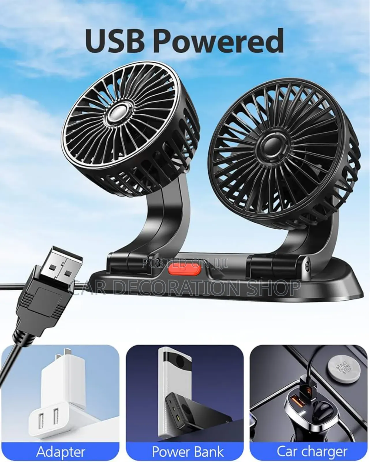Adjustable Usb Dual Fan With 2 Speed