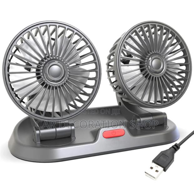 Quiet and Powerful Usb Fan Adjustable Double Heads With Speed Control - main view