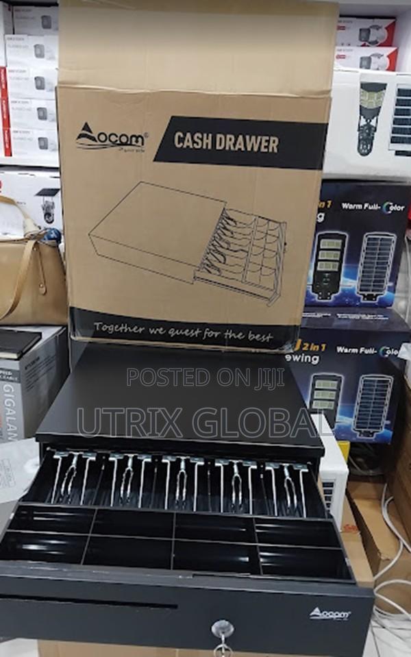Universal Pos Cash Drawer Five Slot Black Finish