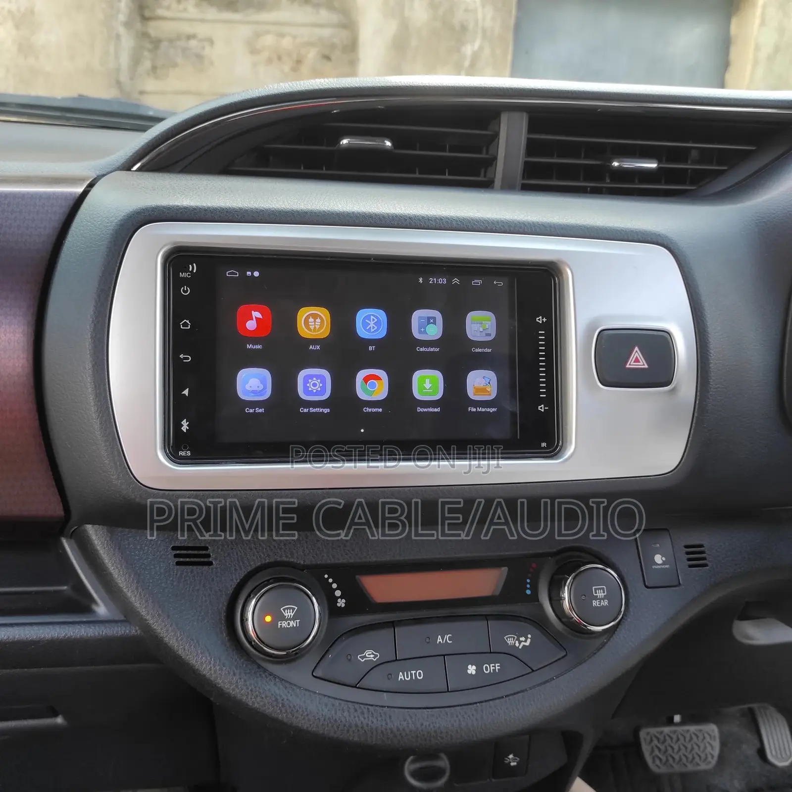 Toyota Vitz 2014-2017 Fitted With 8 Inch Android Radio