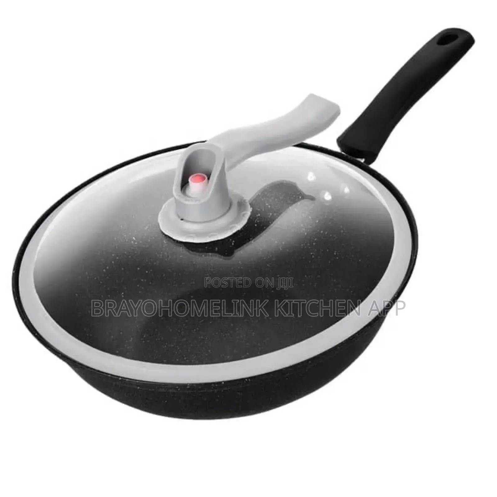 Wok Pan 
32 Cm Diameter 
Non Stick 
Glass Lid 
Pressure Release