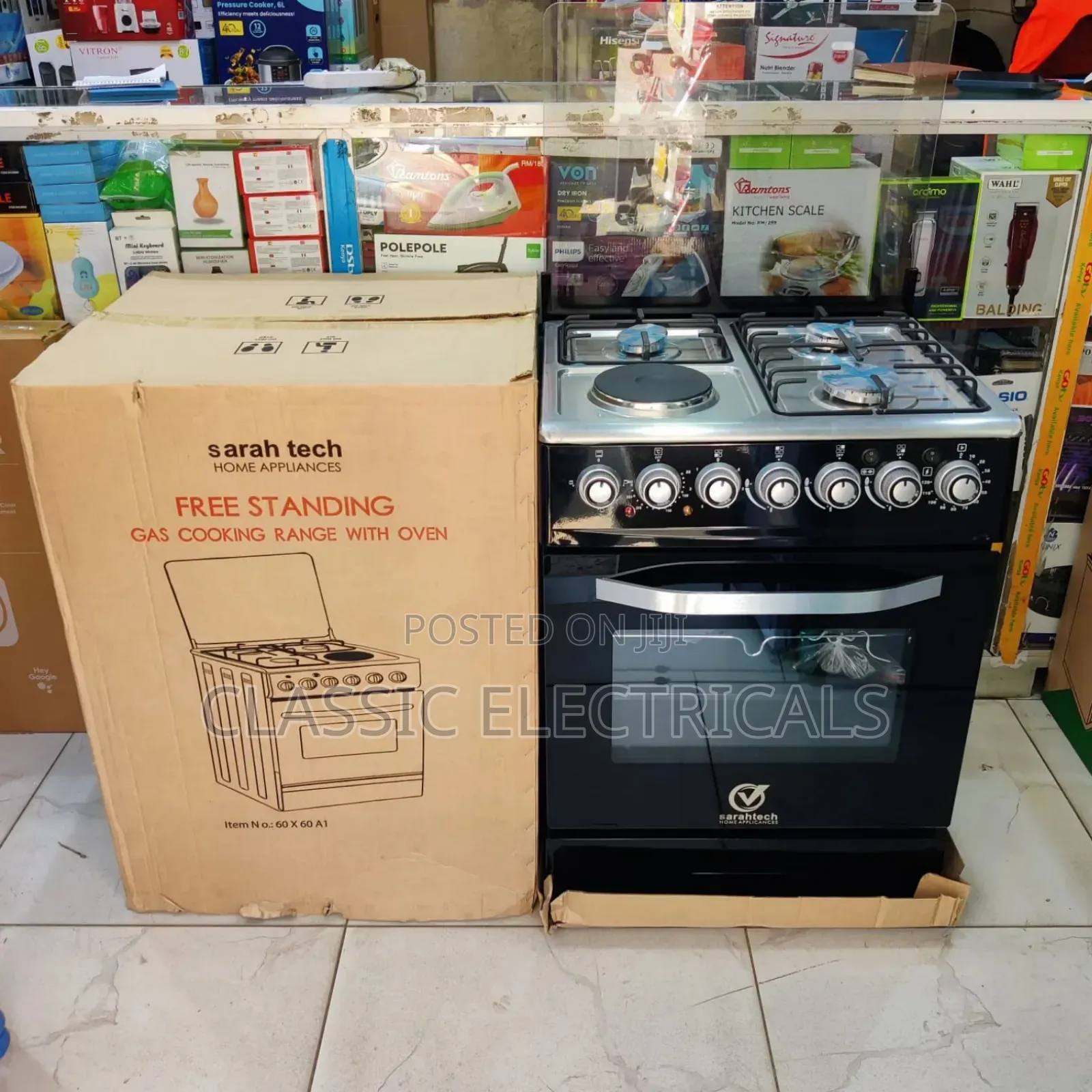 *Sarah Tech Standing Cooker 3g+1e 55cmx50cm