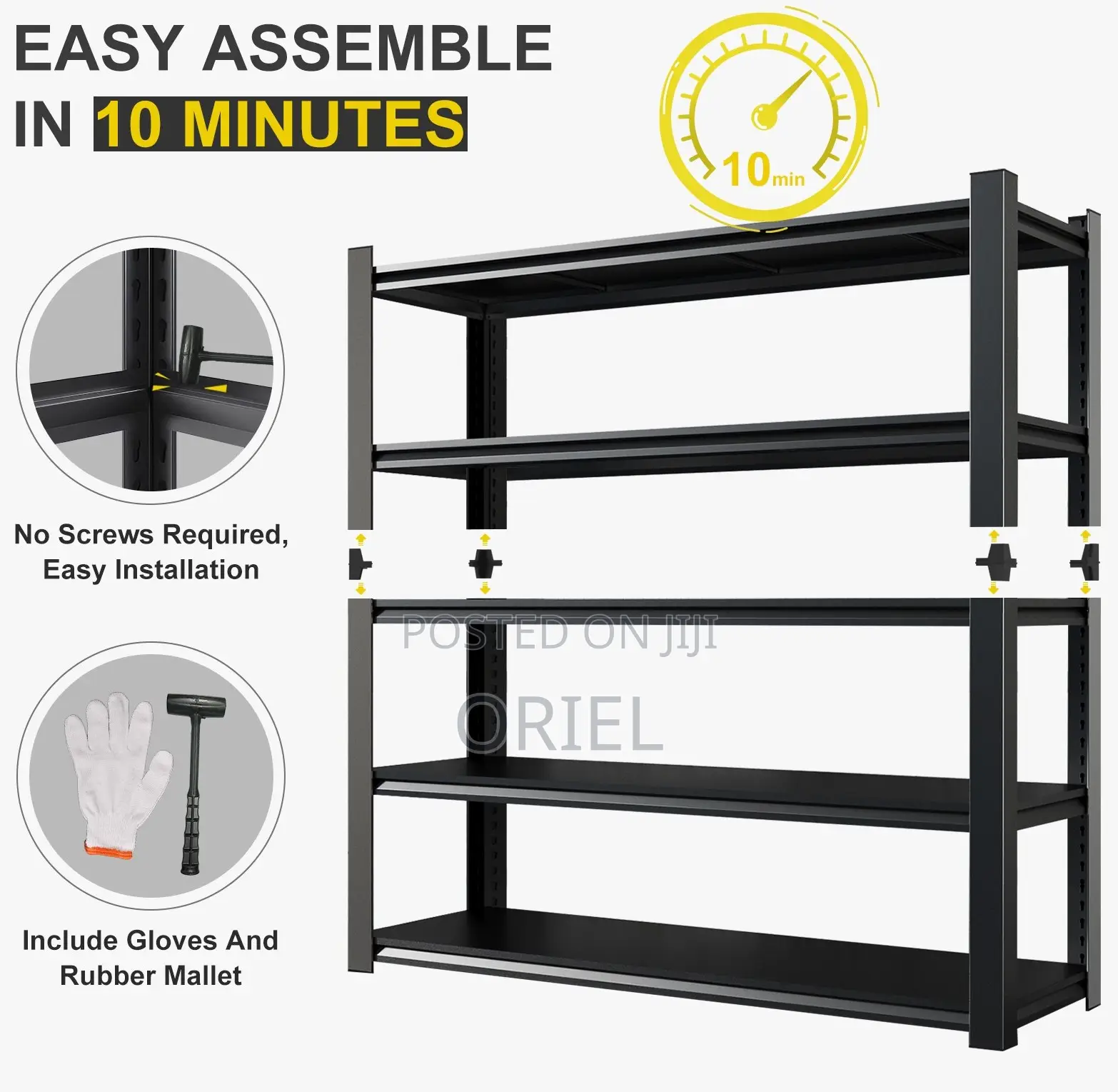 Garage Shelves; High-Capacity Heavy-Duty Garage Shelving System