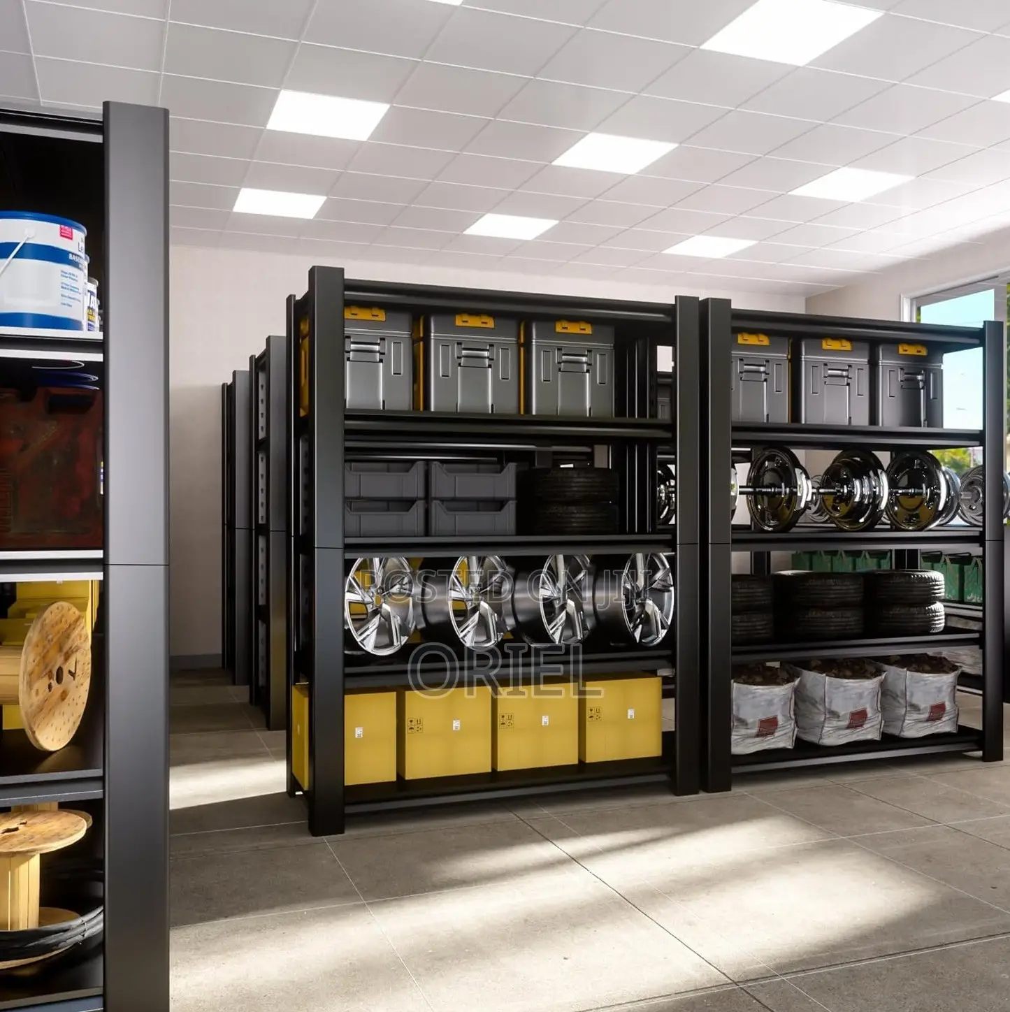 Garage Shelves; High-Capacity Heavy-Duty Garage Shelving System