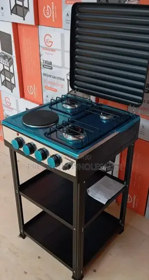 Eurochef 3 Gas + 1 Electric Standing Cooker With Shelves""""