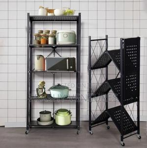 Foldable Kitchen Rack With Wheels - main view