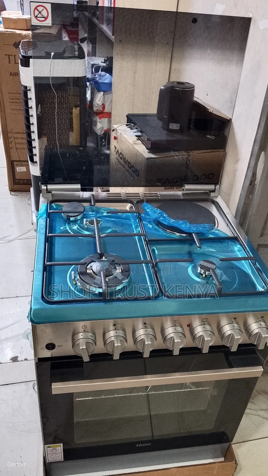 Haier 60 by 60 Standing Cooker 3+1 Wok Burner