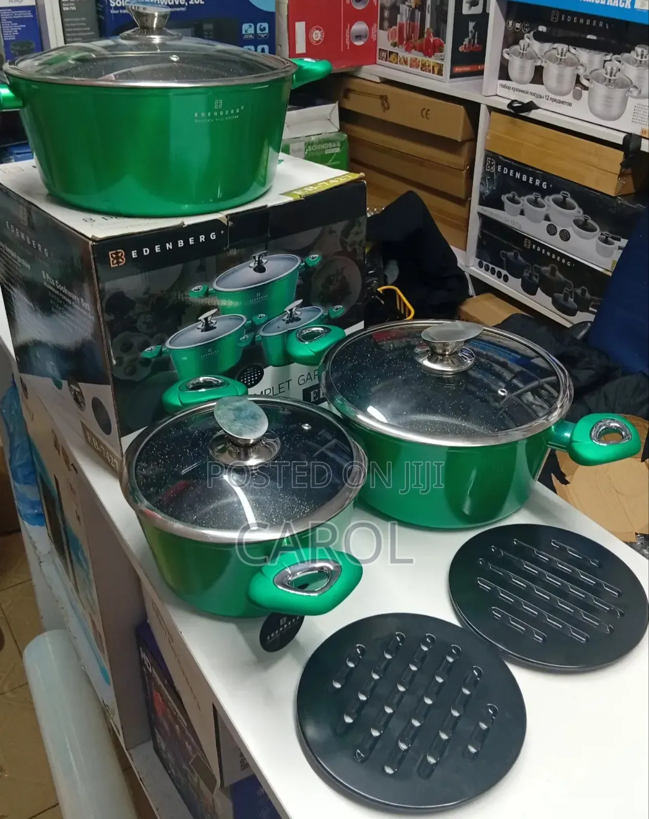 Eb7427 3pcs Edenberg Marble Cookware Available