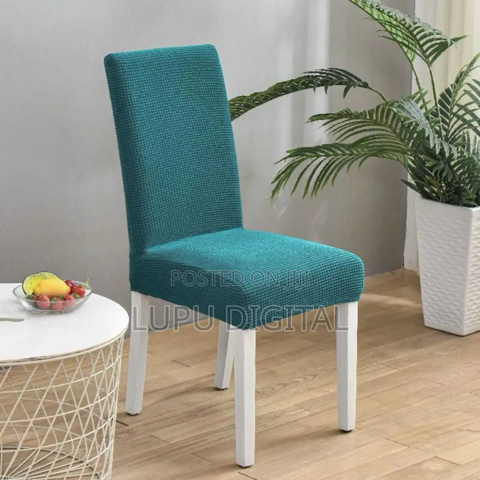 *Slip, Jacquard Material Dining Chairs Seat Covers