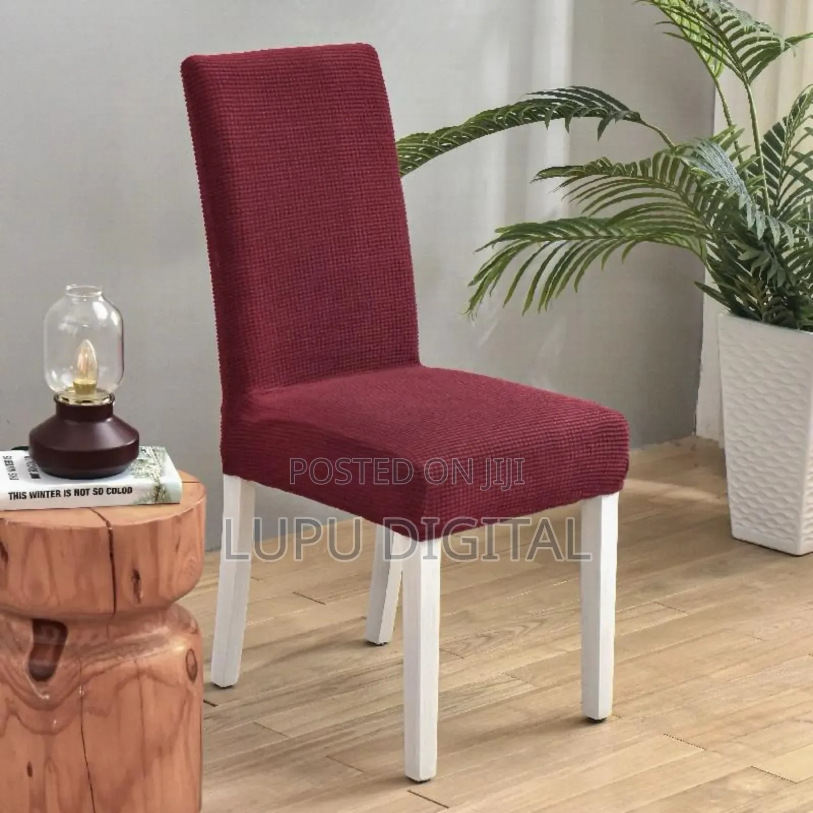 *Slip, Jacquard Material Dining Chairs Seat Covers