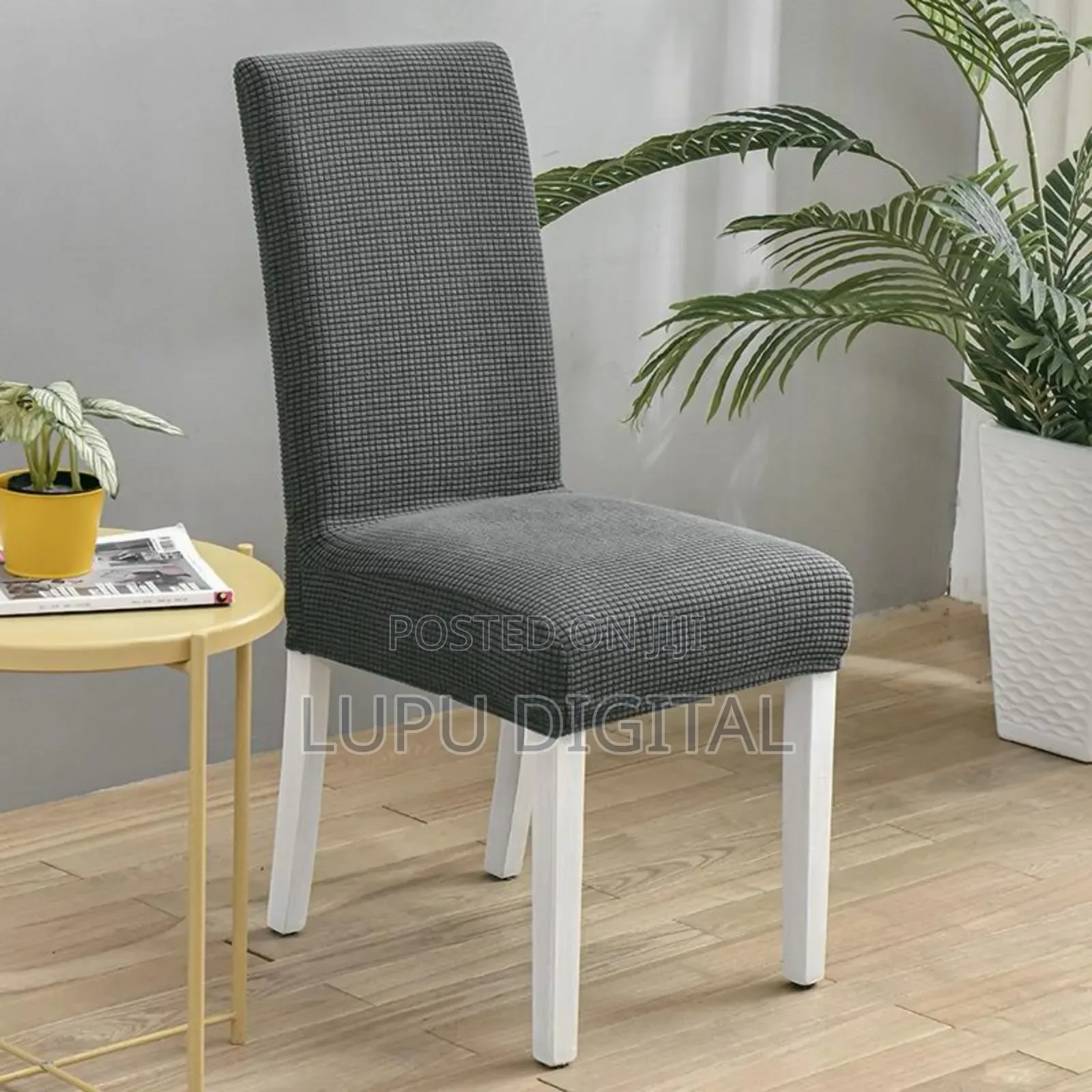 *Slip, Jacquard Material Dining Chairs Seat Covers