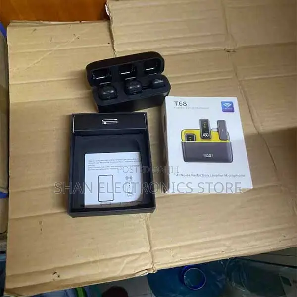 Mini Wireless Lavalier Youtube Vlog Tiktok T68 Mic - Noise Cancelling