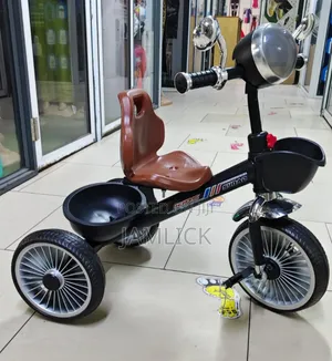 Kids Tricycle With Front Back Baskets –Br