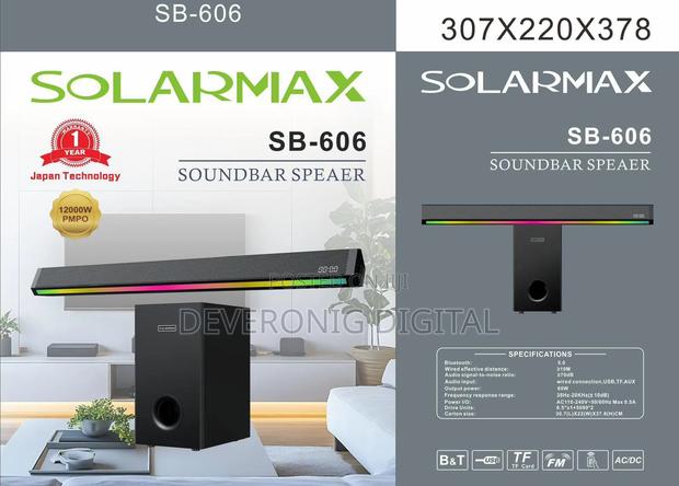 3.1ch Solarmax Soundbar Multimedia Speaker System Woofer - main view