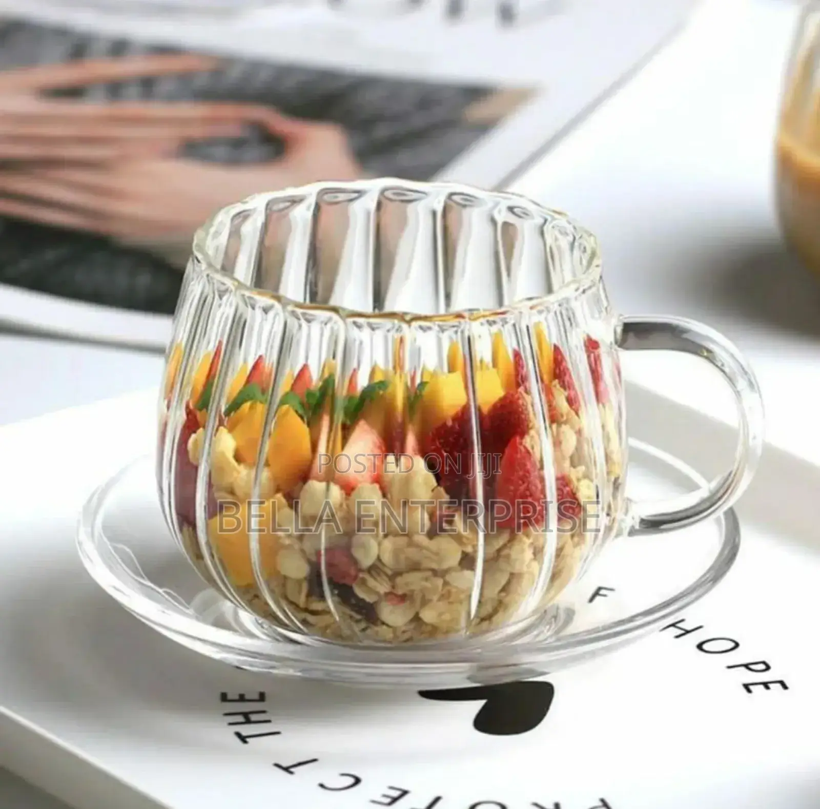 Stripped Pumpkin Shape Borosilicate Cups