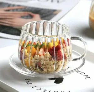 Stripped Pumpkin Shape Borosilicate Cups