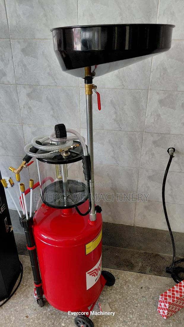 Heavy Duty 80litres Pneumatic Oil Drainer Machine High Performance. - thumbnail 2