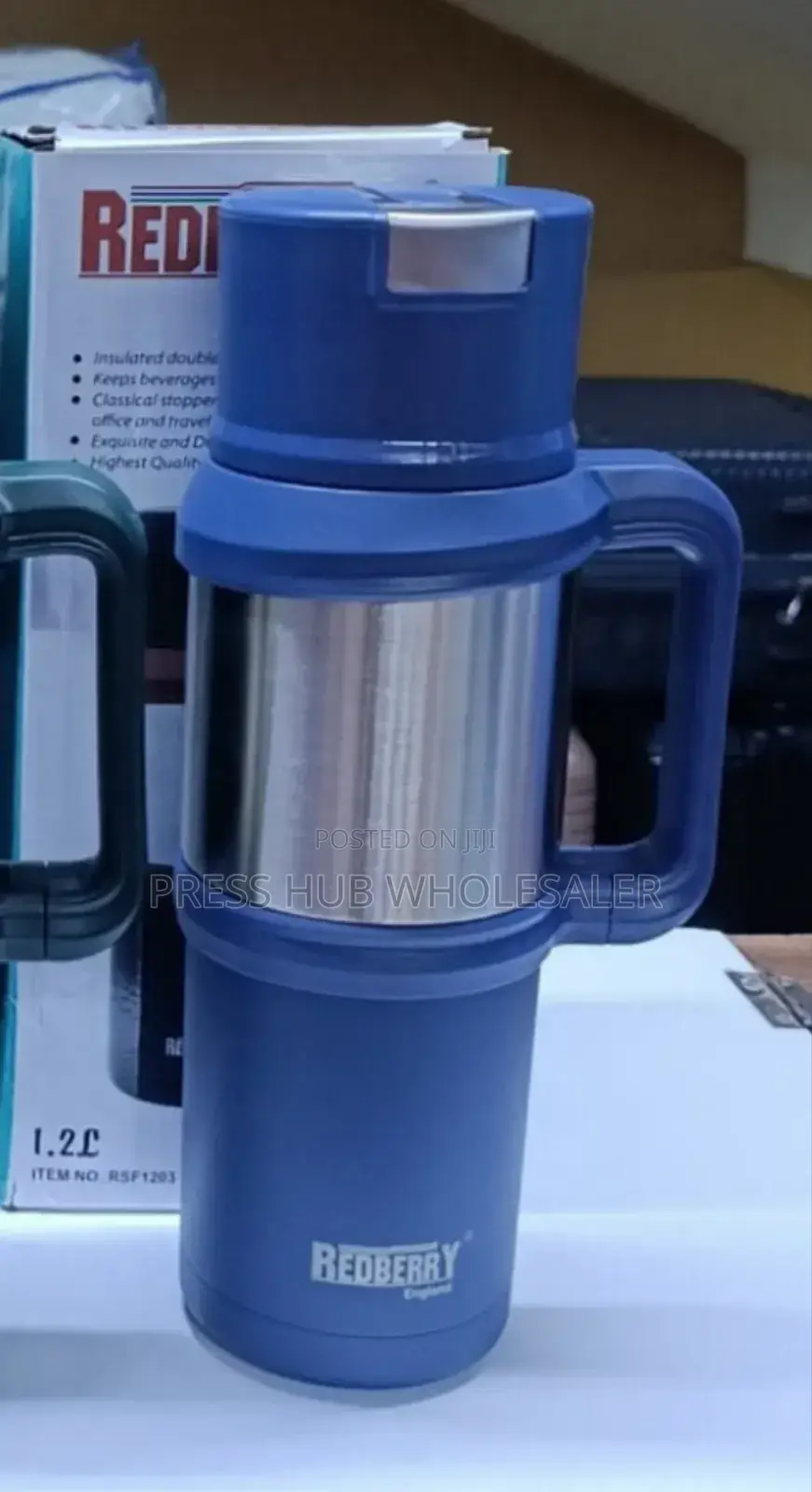 Redberry 1.2l Insulated Double Wall Vacuum Flasks