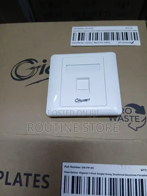 Giganet Ethernet Single Faceplate Cat 6a
