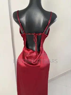 Strap Leaky Backless Dress Red Valentines Deals