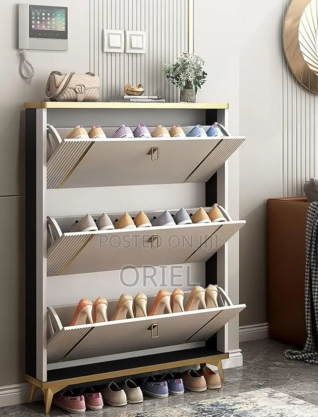 Home Decor; Modular Bucket-Style Shoe Storage Rack