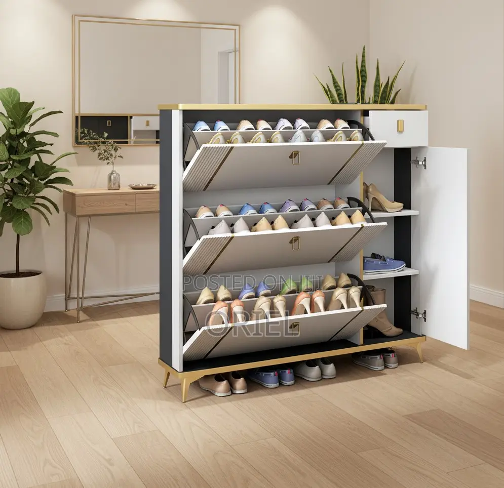 Home Decor; Modular Bucket-Style Shoe Storage Rack