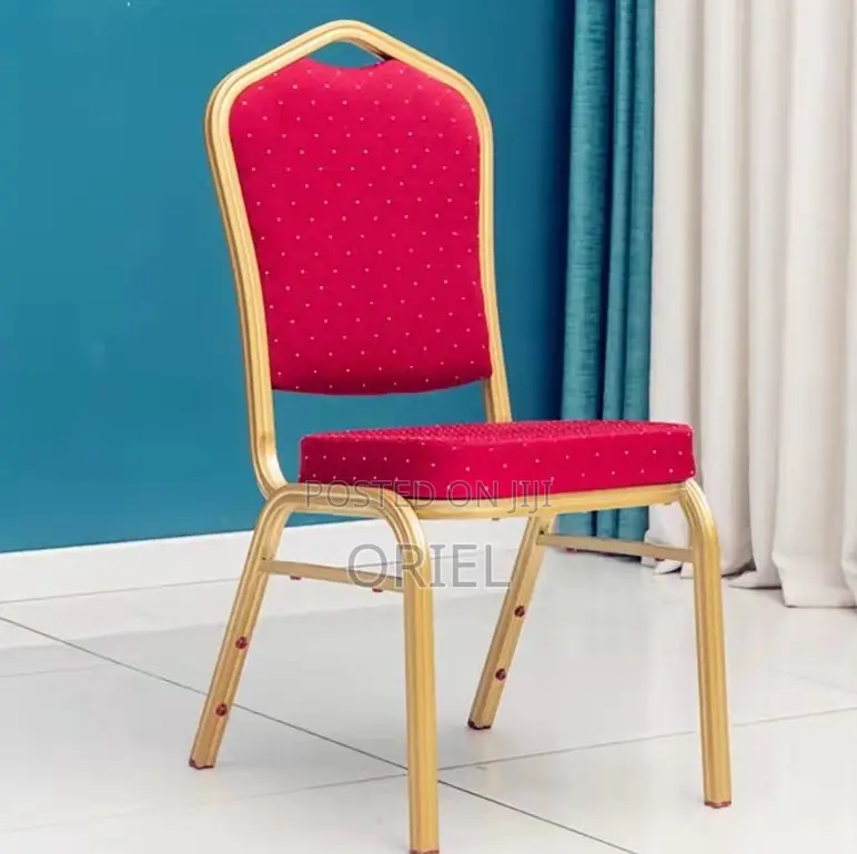 Conference Chairs; Red Contract-Grade Banquet Conference Chairs