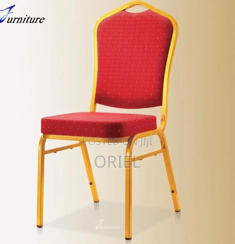 Conference Chairs; Red Contract-Grade Banquet Conference Chairs