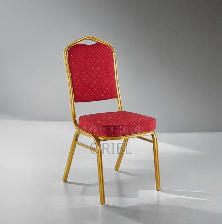 Conference Chairs; Red Contract-Grade Banquet Conference Chairs