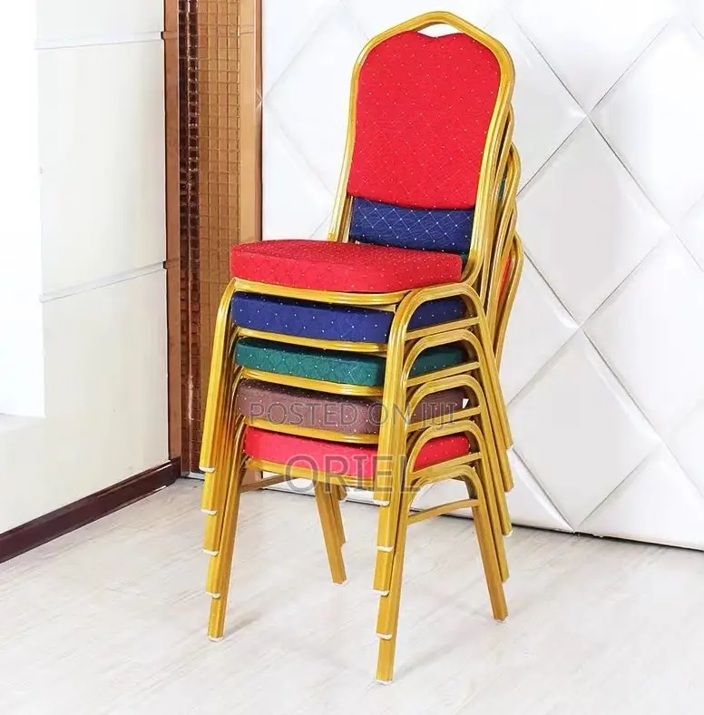 Conference Chairs; Red Contract-Grade Banquet Conference Chairs