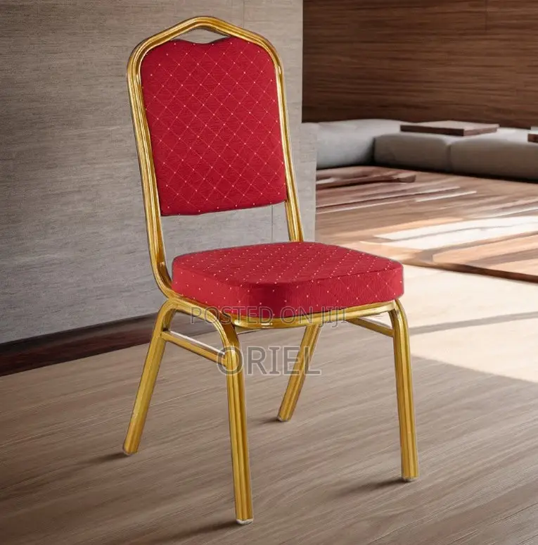 Conference Chairs; Red Contract-Grade Banquet Conference Chairs