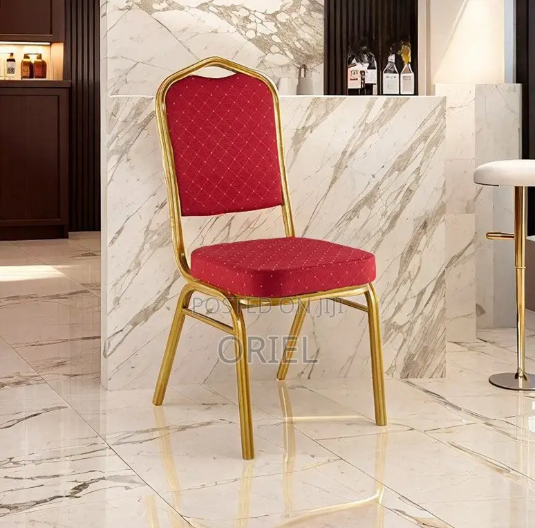 Conference Chairs; Red Contract-Grade Banquet Conference Chairs