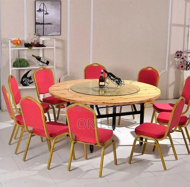 Conference Chairs; Red Contract-Grade Banquet Conference Chairs
