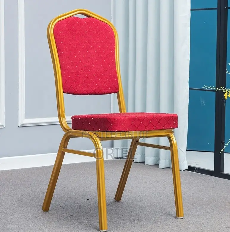 Conference Chairs; Red Contract-Grade Banquet Conference Chairs