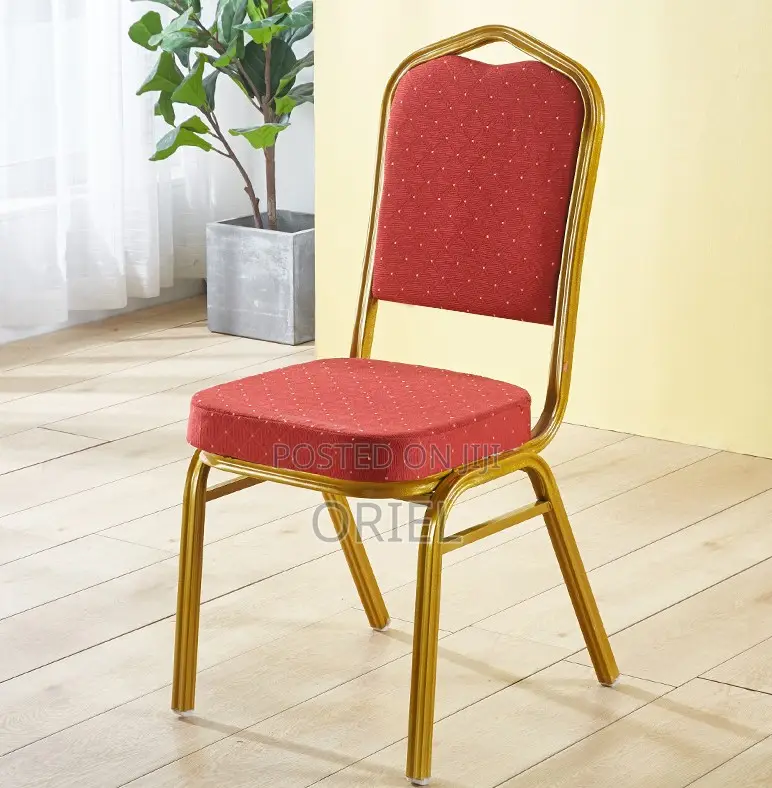Conference Chairs; Red Contract-Grade Banquet Conference Chairs