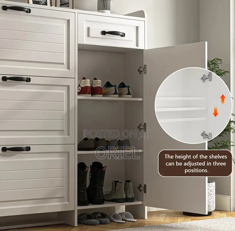 Home Decor; White Contemporary Footwear Storage Rack