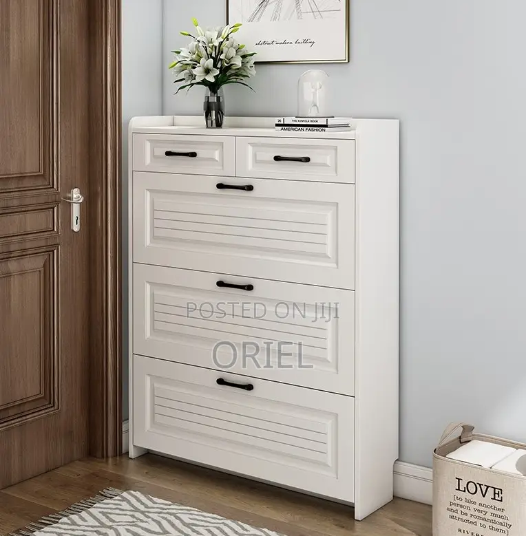 Home Decor; White Contemporary Footwear Storage Rack