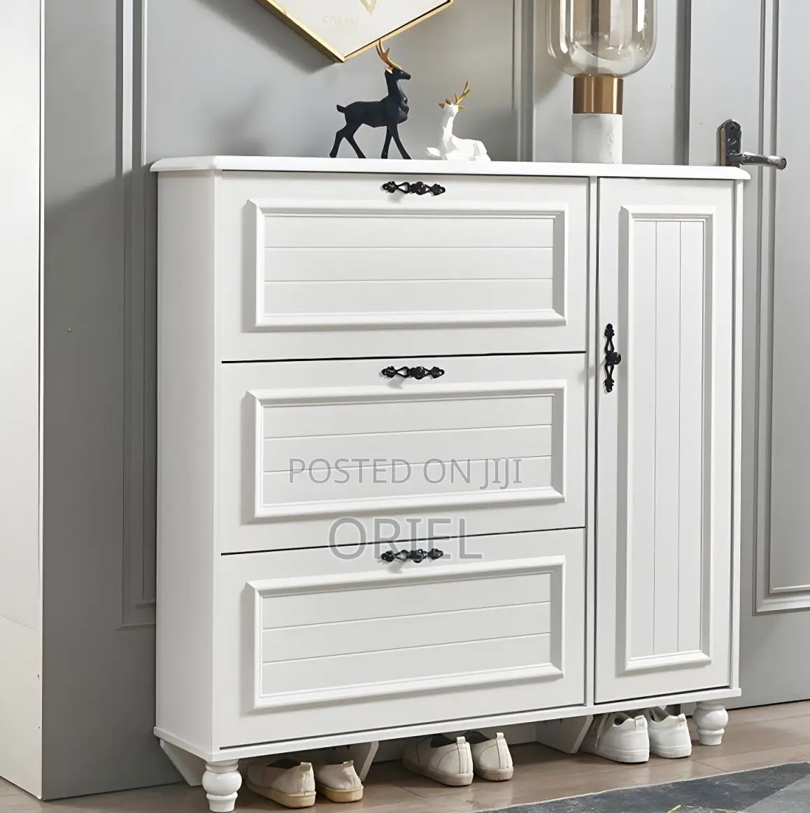 Home Decor; White Contemporary Footwear Storage Rack