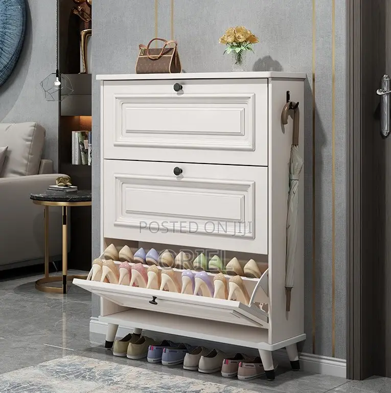 Home Decor; White Contemporary Footwear Storage Rack