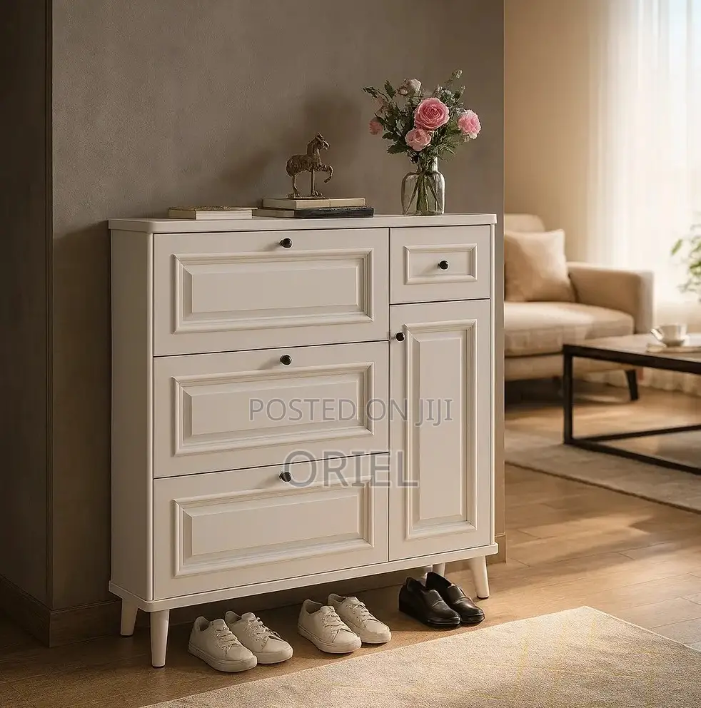 Home Decor; White Contemporary Footwear Storage Rack