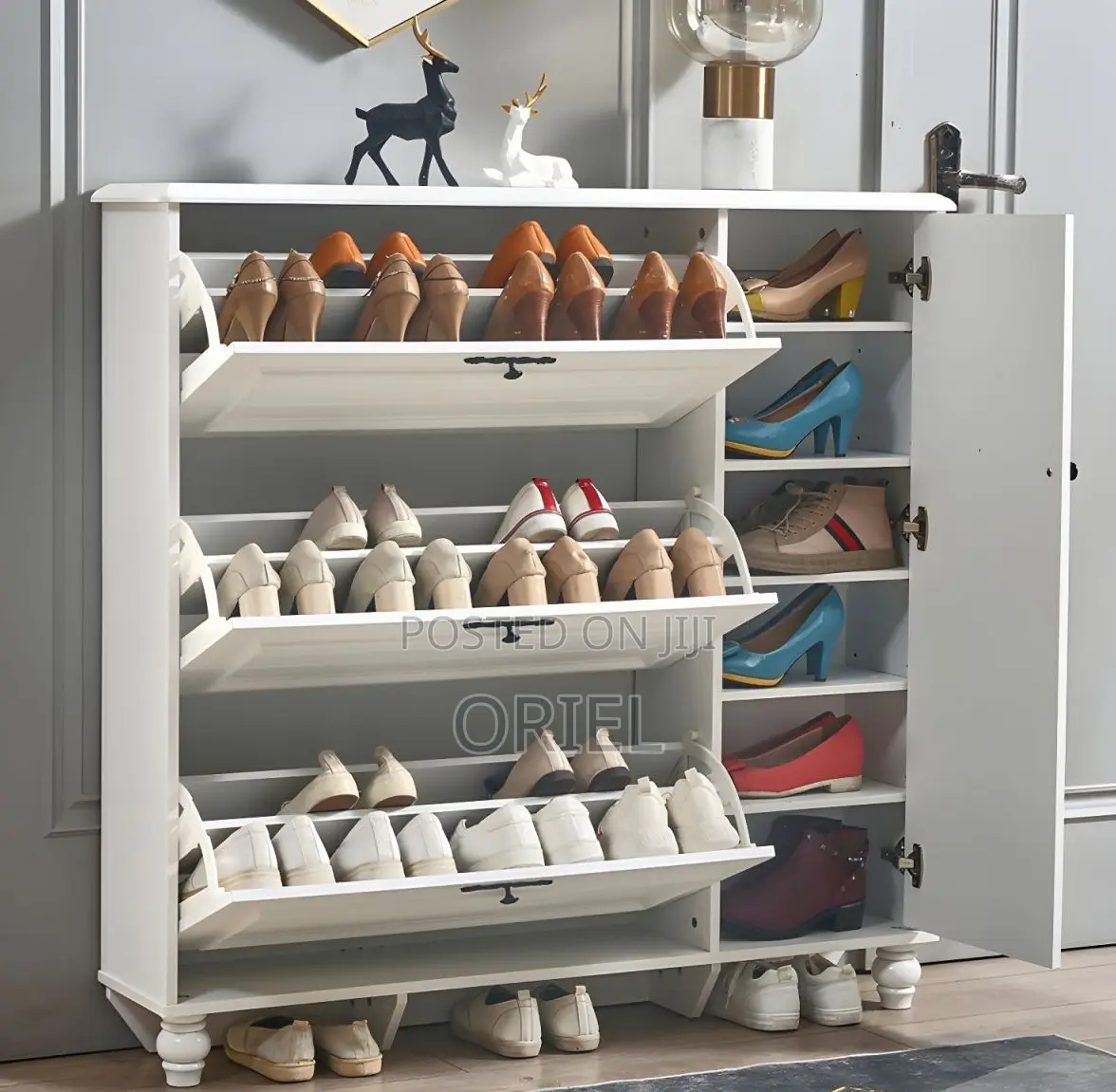 Home Decor; White Contemporary Footwear Storage Rack