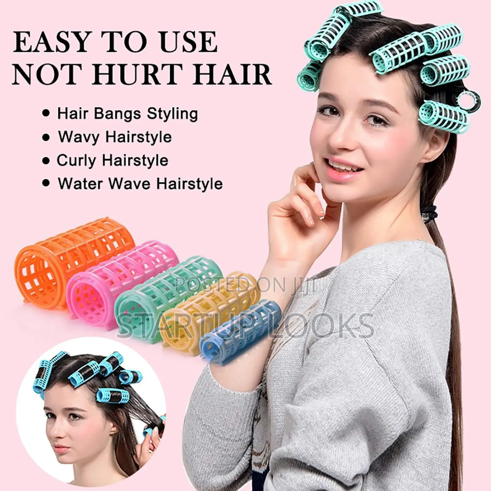 3 Pack Plastic Natural Rollers