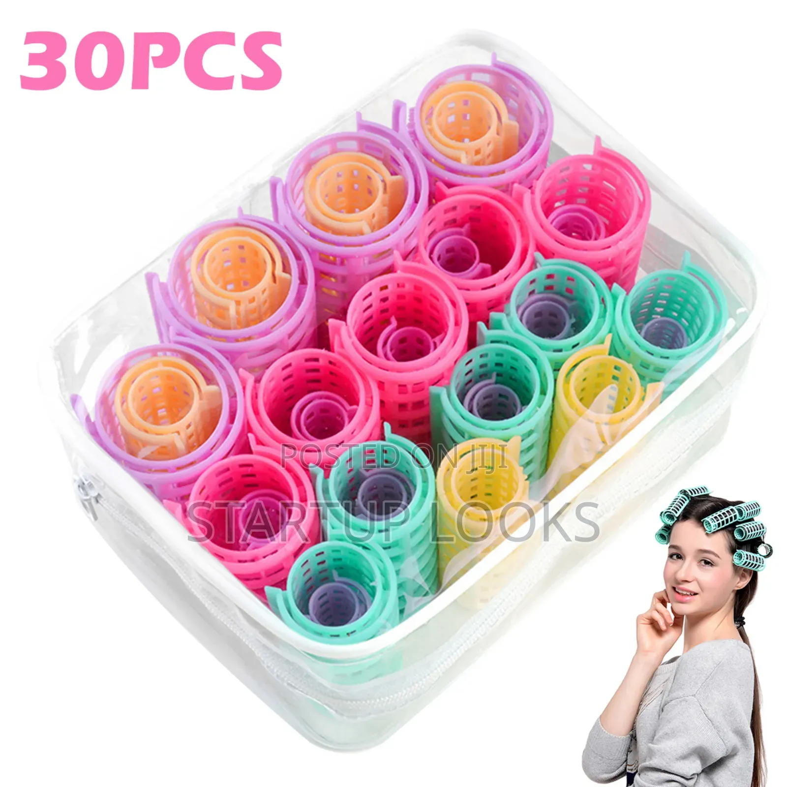 3 Pack Plastic Natural Rollers