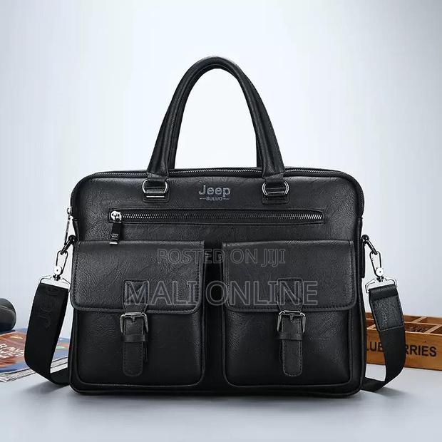 Jeep Men’S Leather Laptop Bag Business Briefcase Messenger Handbag