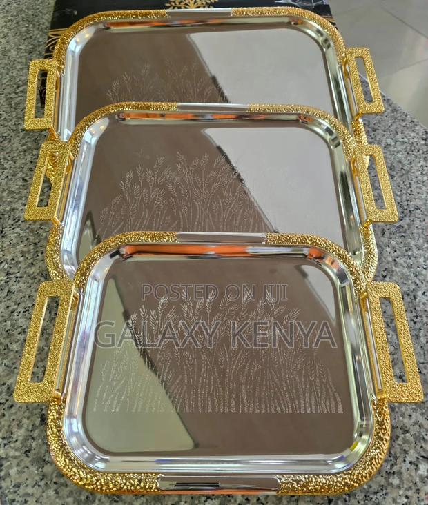 Home Decor Elegant Serving Trays (3pc Set) - thumbnail 2