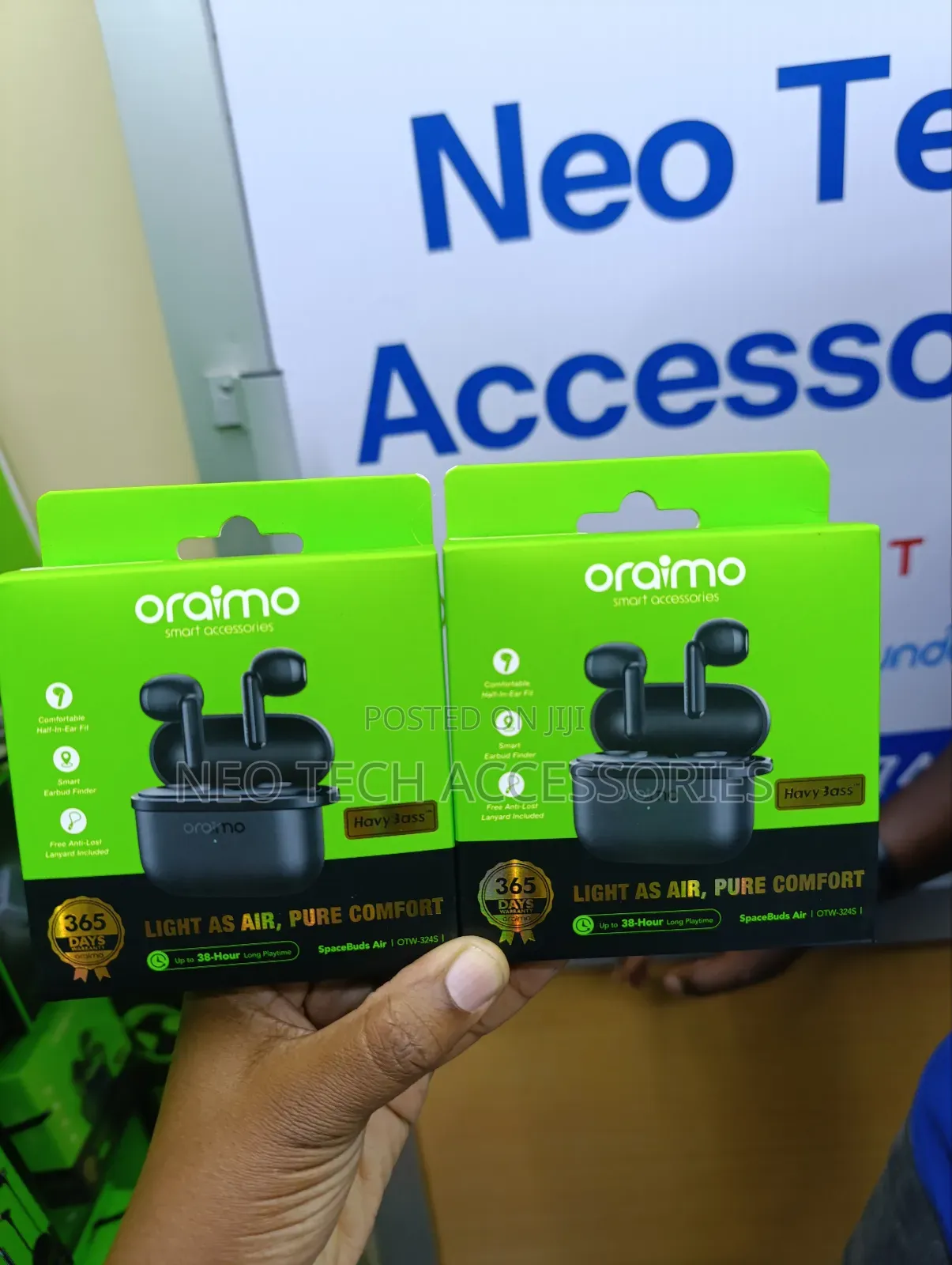 Oraimo Spacebuds Air( Comfortable Half-in-Ear Fit)