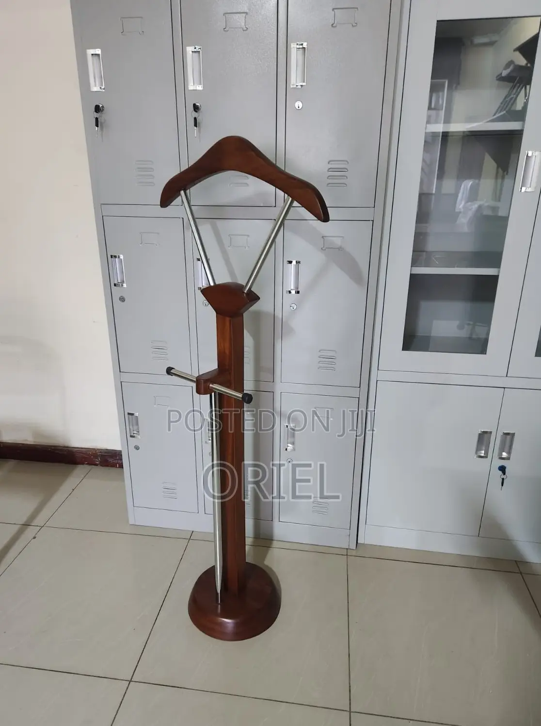 Office Hangers; Modern Executive Mahogany Coat Stand