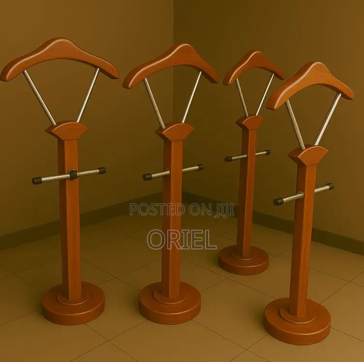Office Hangers; Modern Executive Mahogany Coat Stand